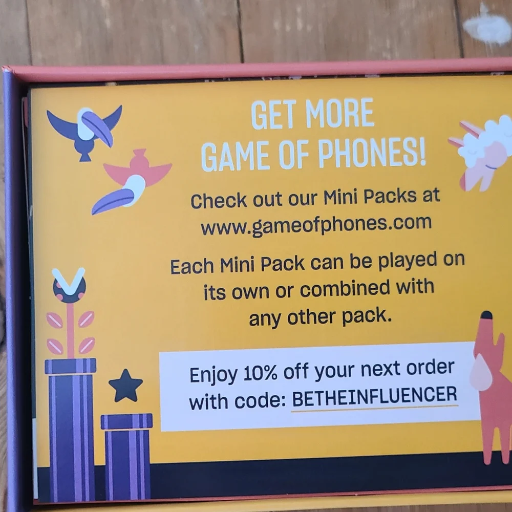 Game of Phones ages 13+ 3 8r more players opened but new